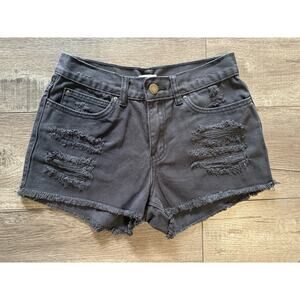 Billabong Black Distressed‎ Cut Off Shorts Size 25